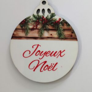 Boules de Noël attache extérieure Joyeux Noël