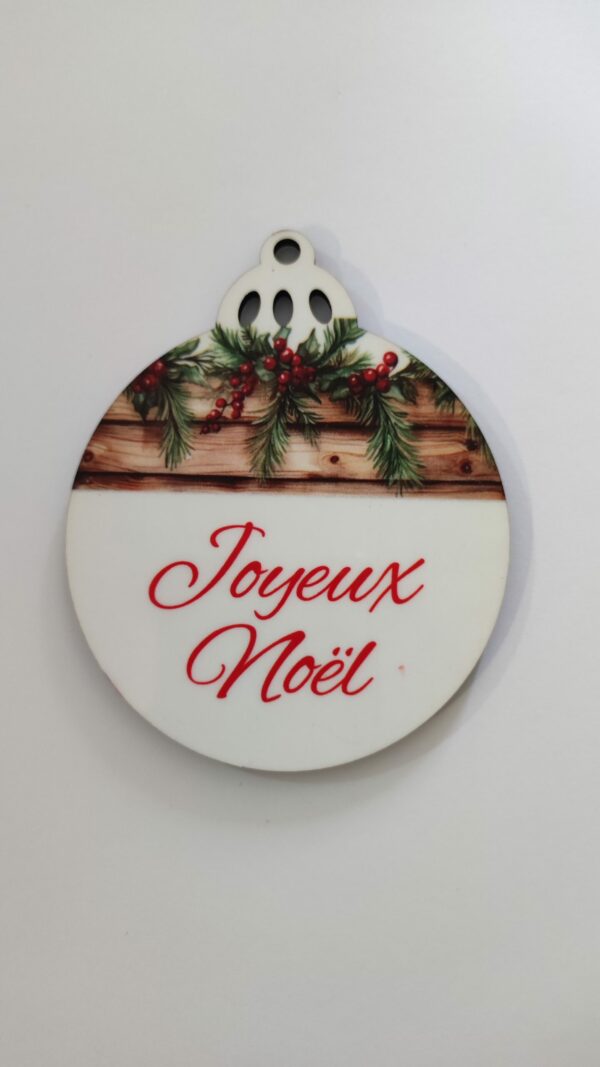 Boules de Noël attache extérieure Joyeux Noël