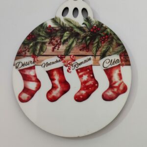 Boules de Noël attache extérieure Chaussettes Famille