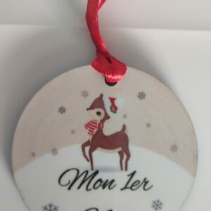 Boule Mon 1er Noël forme ronde