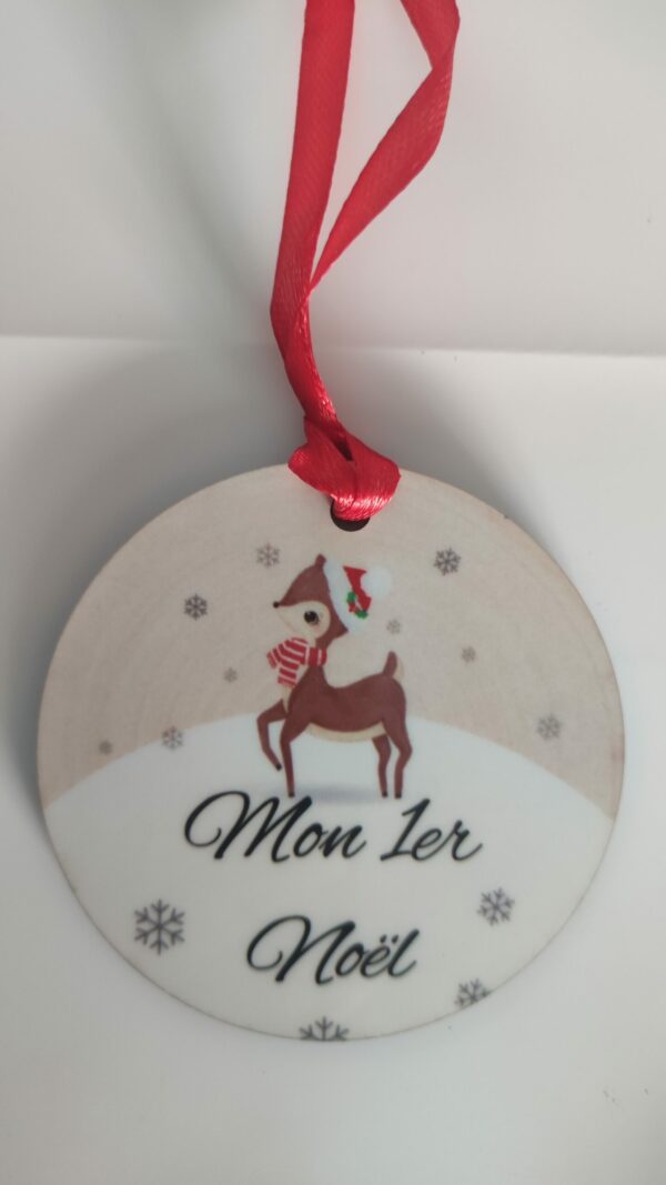 Boule Mon 1er Noël forme ronde