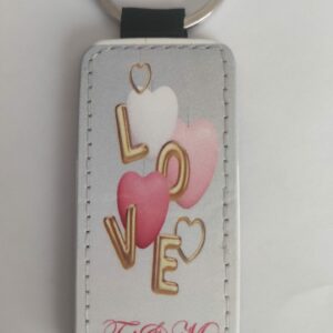 Porte clé en cuir rectangle